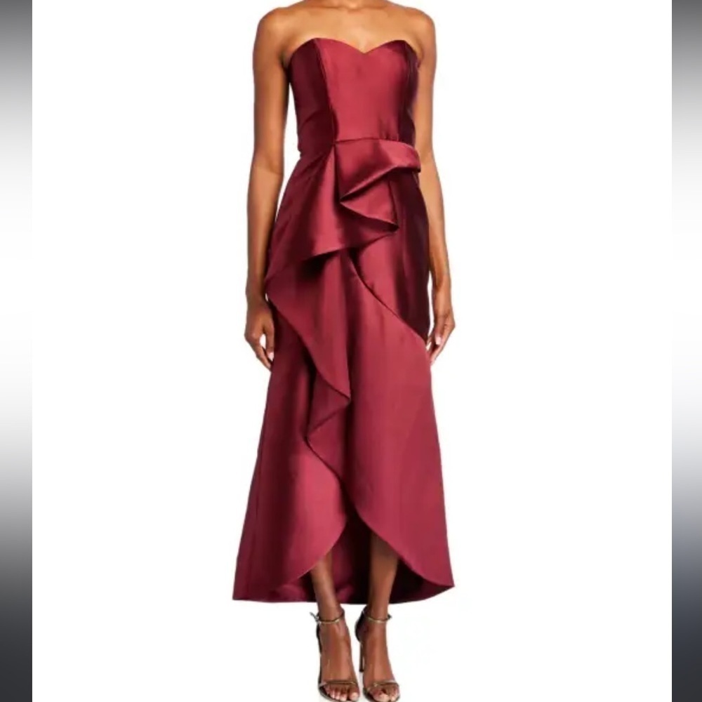 Parker Black
Lulu Strapless Sweetheart High-Low Ruffle Gown